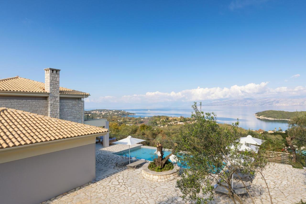 Villa White Stone By Rodostamo Collection Kassiopi Bagian luar foto