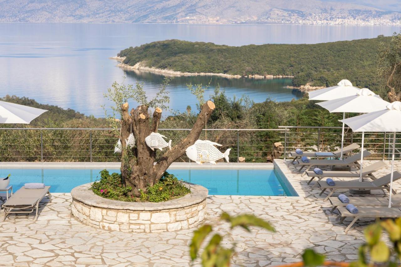 Villa White Stone By Rodostamo Collection Kassiopi Bagian luar foto