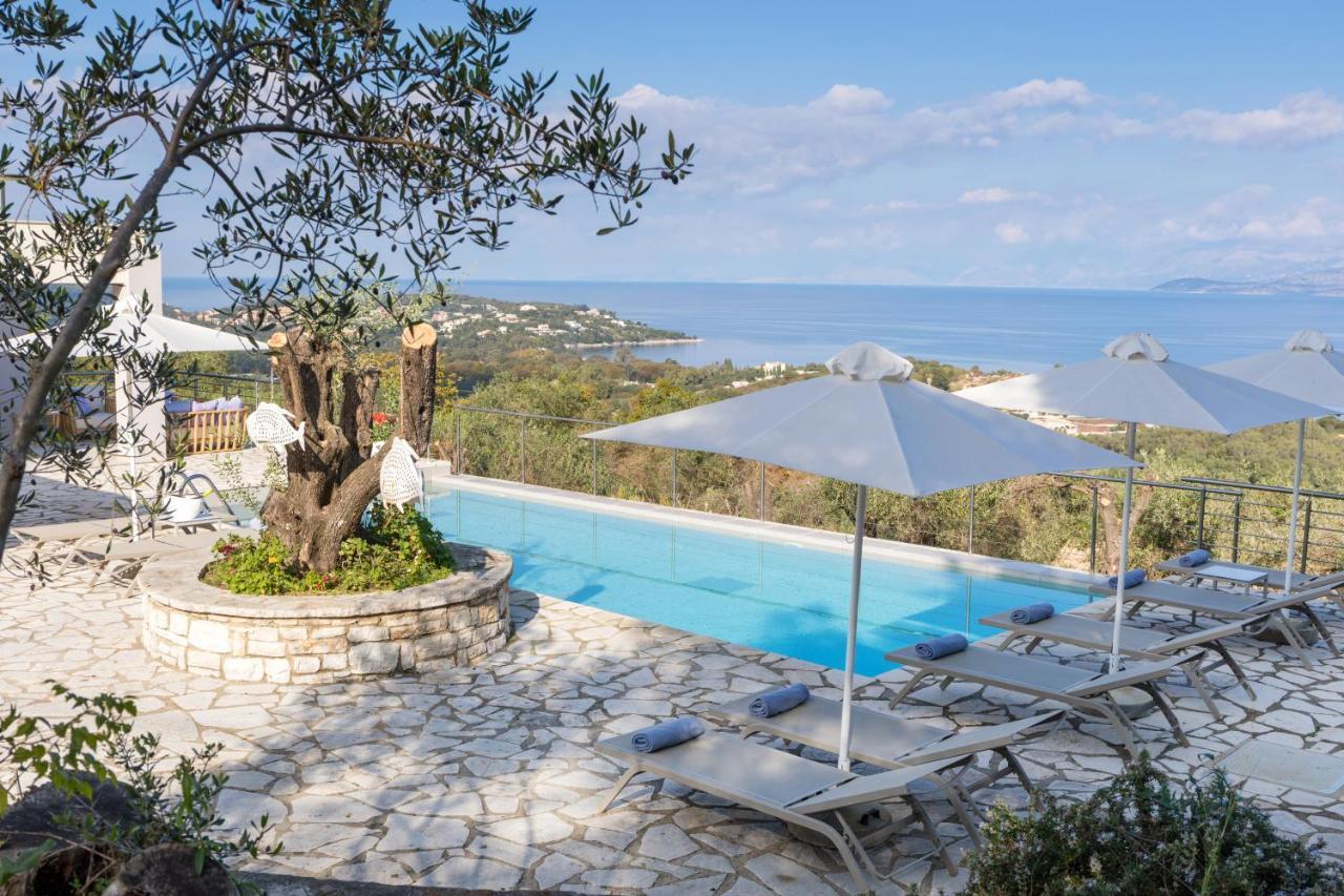 Villa White Stone By Rodostamo Collection Kassiopi Bagian luar foto