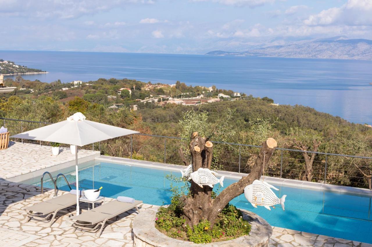 Villa White Stone By Rodostamo Collection Kassiopi Bagian luar foto