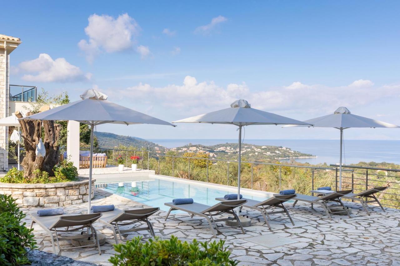 Villa White Stone By Rodostamo Collection Kassiopi Bagian luar foto